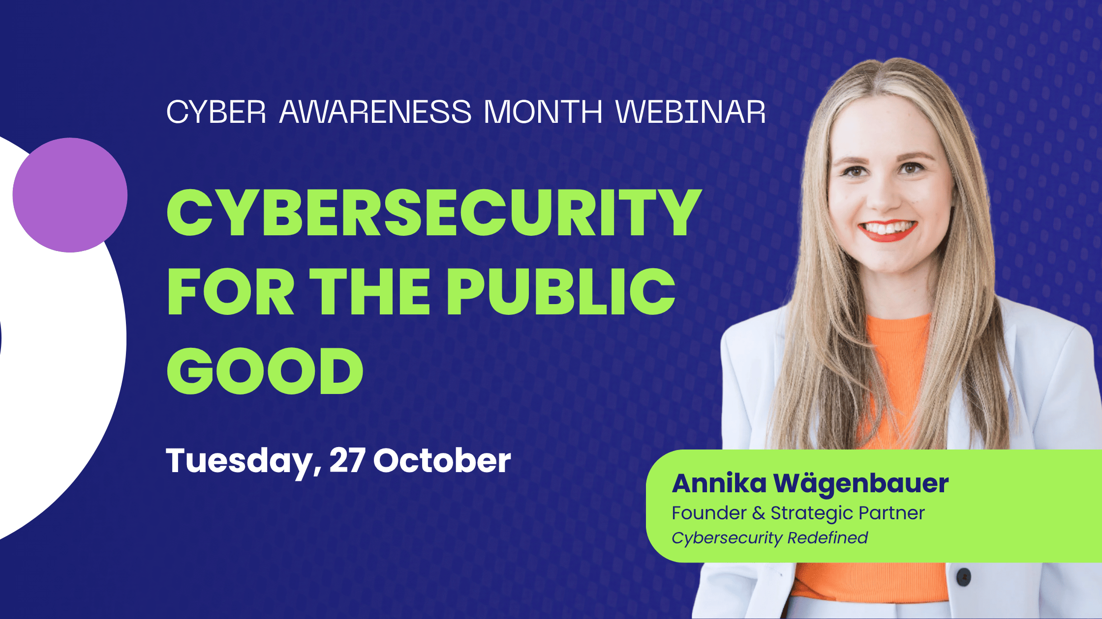 Webinar – Cybersecurity for the Public Good
